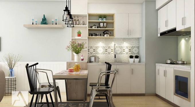 Những mẫu mã thiết kế bếp chung cư hiện đại nhất